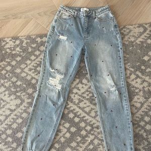 Tinsel High Waisted Straight Jean